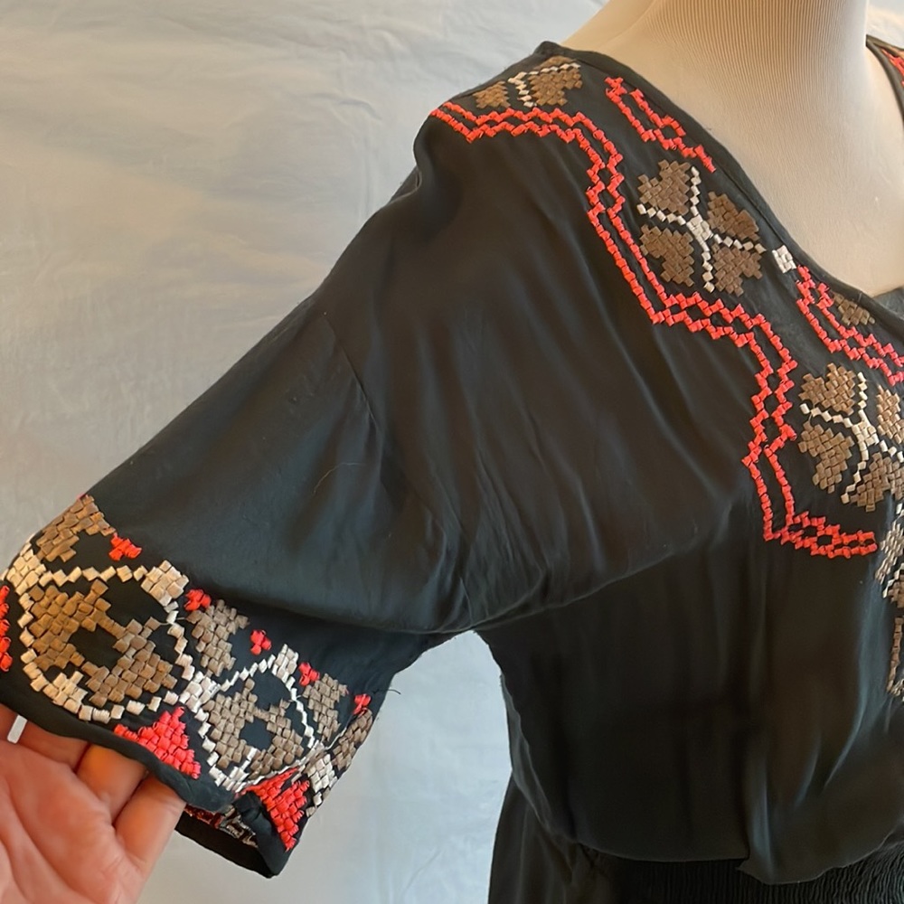 Embroidered Mini-dress/Romper - Picture 3 of 8